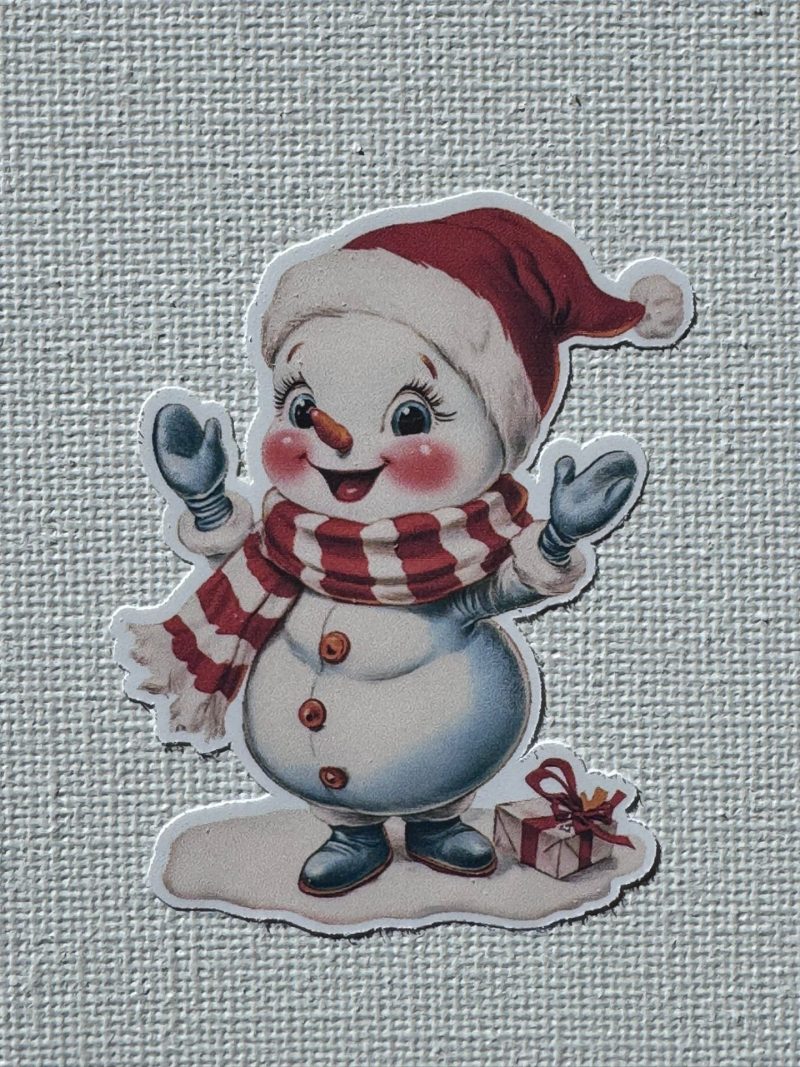 Schneemann mit Weihnachtsmütze