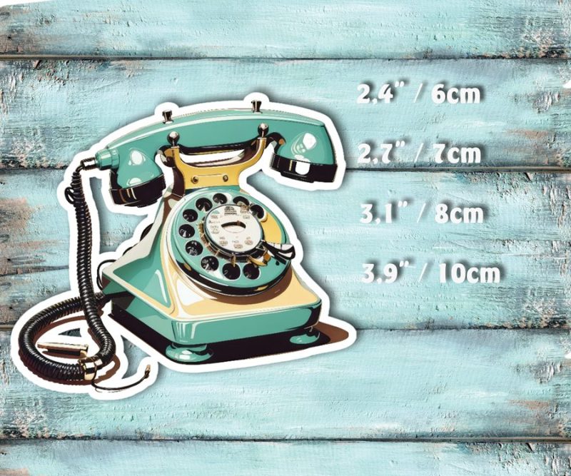 Einzelsticker - Retro - Telefon – Bild 3