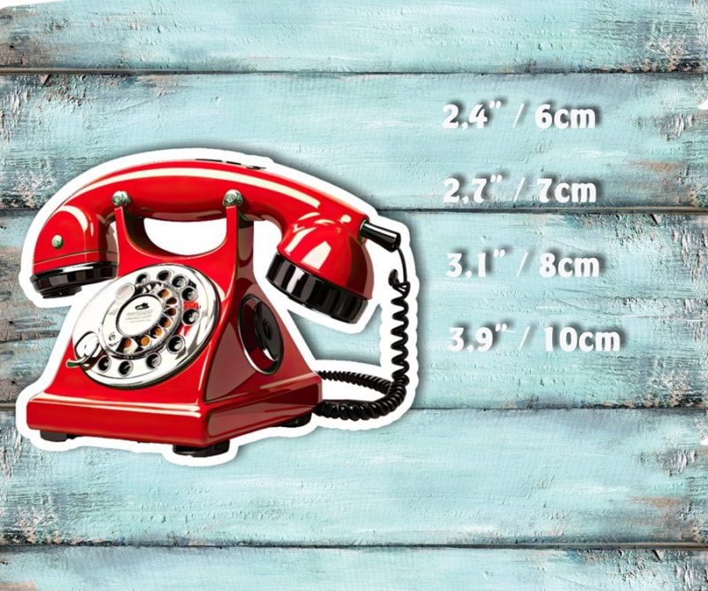 Einzelsticker - Retro - Telefon – Bild 4