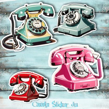 Einzelsticker - Retro - Telefon