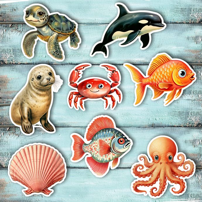 Sticker Set - Meerestiere 2