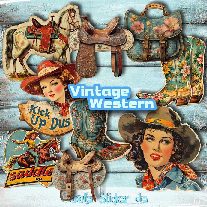 Einzelsticker - Vintage Western