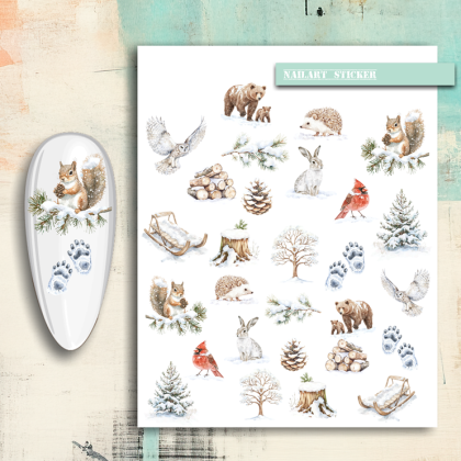 Nailsticker - Extra - Winter-Waldtiere
