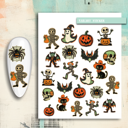 Nailsticker - Retro-Halloween 4