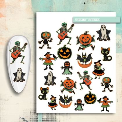 Nailsticker - Retro-Halloween 3