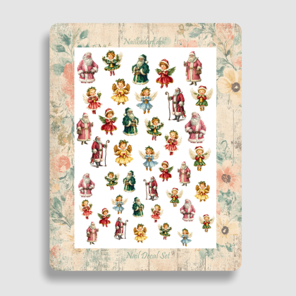 Nailsticker - Weihnachtsmann & Engel