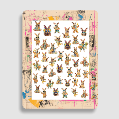 Nailsticker - Hippie Häschen