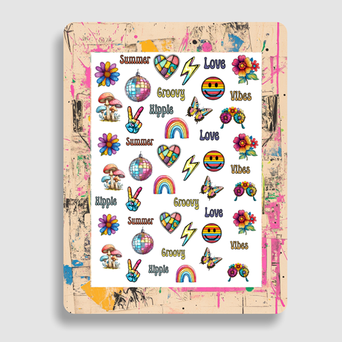 Nailsticker - Love, Peace & Happiness