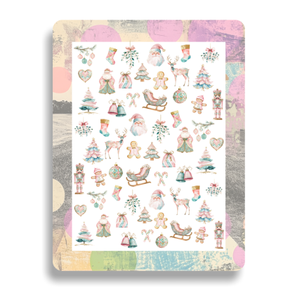 Nailsticker - Rosa Weihnachten
