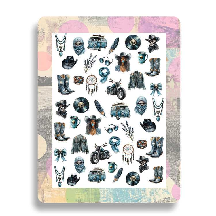 Nailsticker - Western-Country Jeans