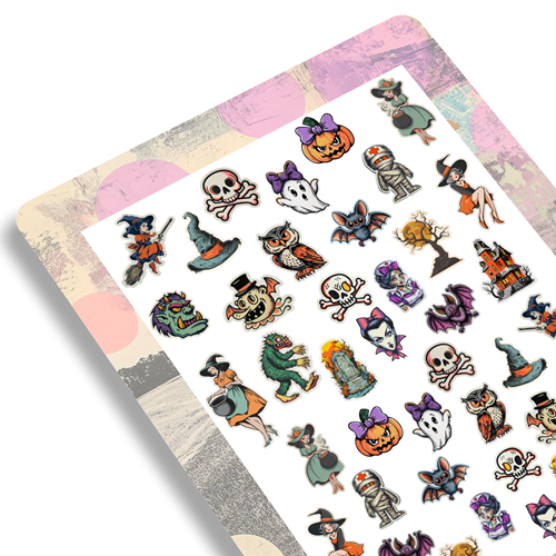 Nailsticker - Retro Halloween – Bild 3