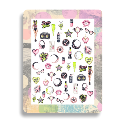 Nailsticker - Neon-Hexe