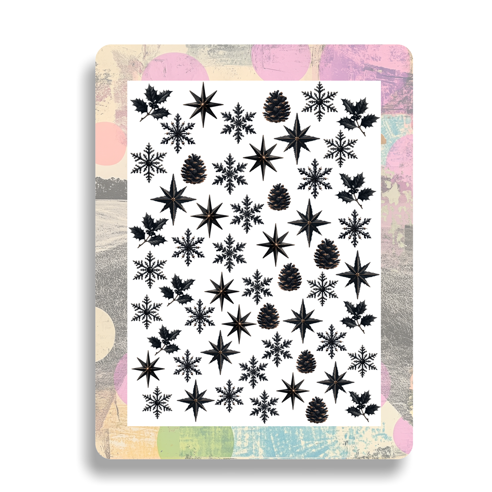 Nailsticker - Schwarze Weihnachten - Gothic