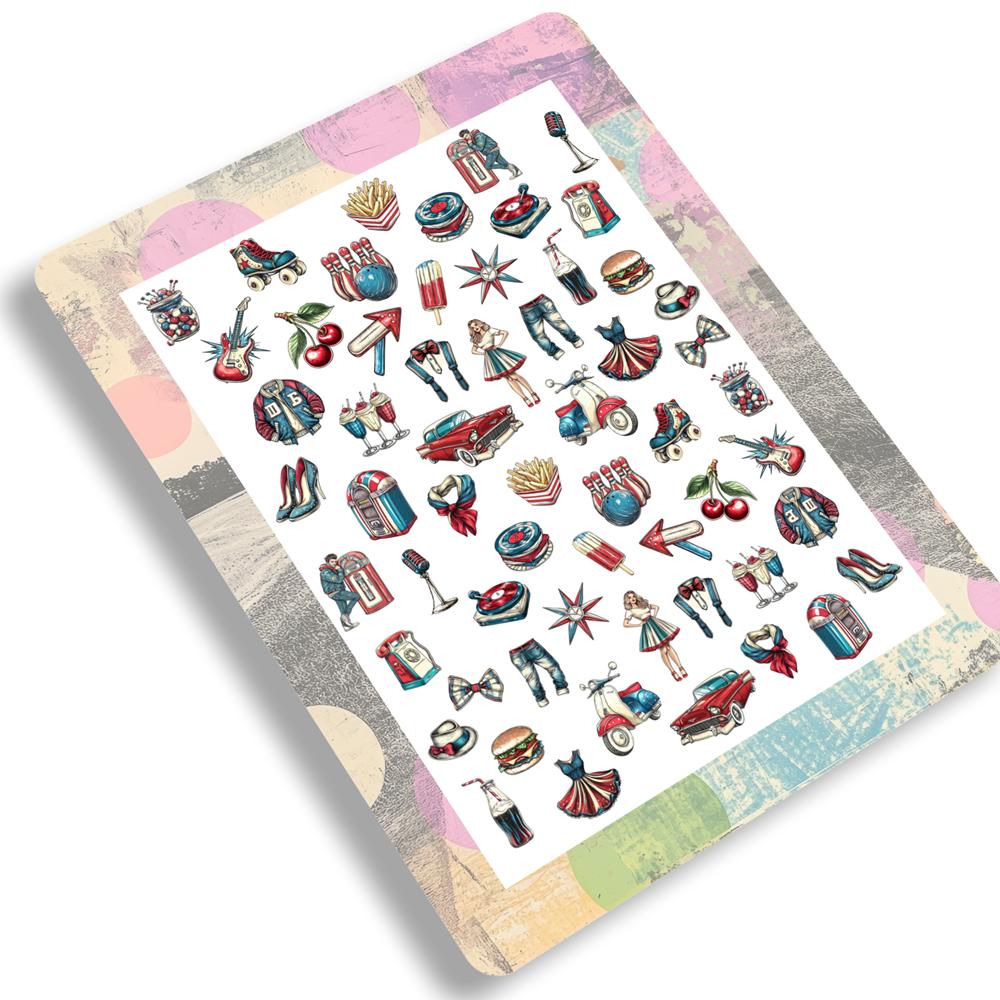 Nailsticker - Retro - Lifestyle 2 – Bild 2