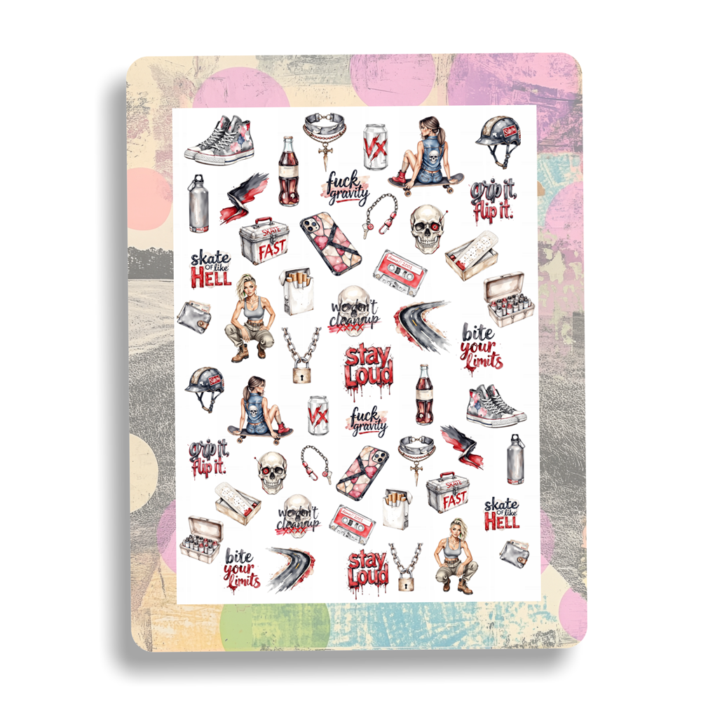 Nailsticker - Skateboarding