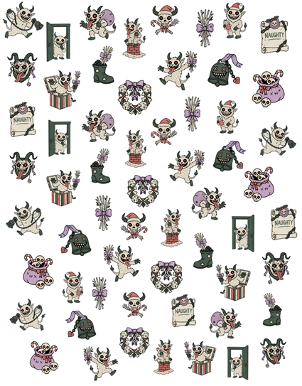 Nailsticker - Gothic Krampus Weihnachten – Bild 2