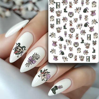 Nailsticker - Gothic Krampus Weihnachten 