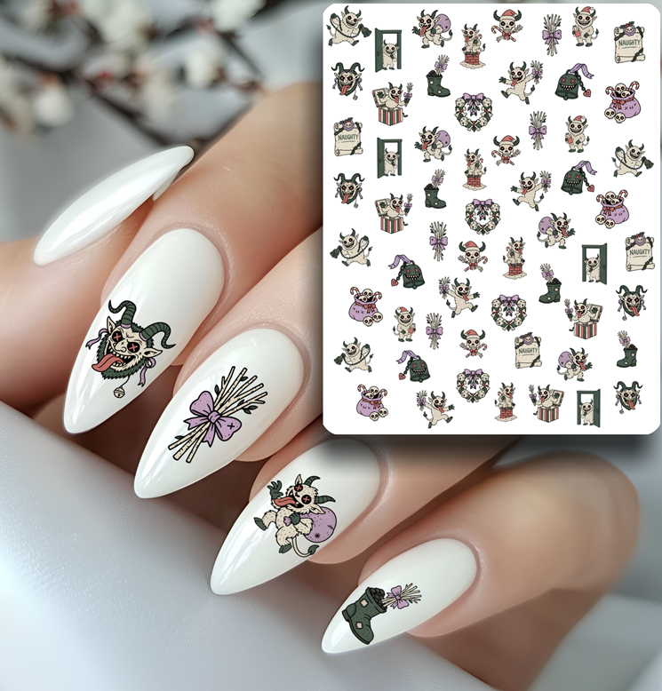 Nailsticker - Gothic Krampus Weihnachten 
