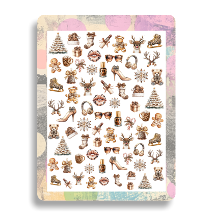 Nailsticker - Weihnachten -Leopard