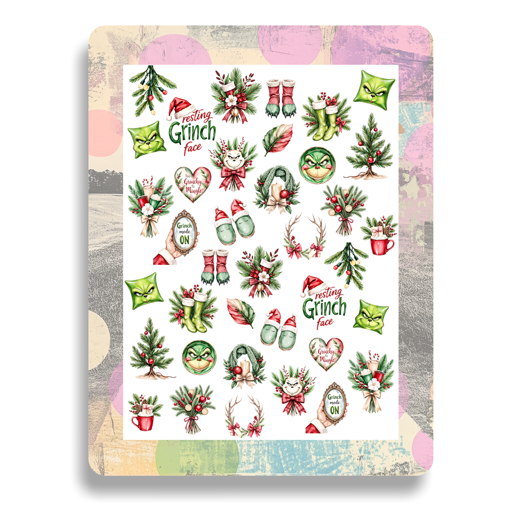Nailsticker - Grinchy Weihnachten