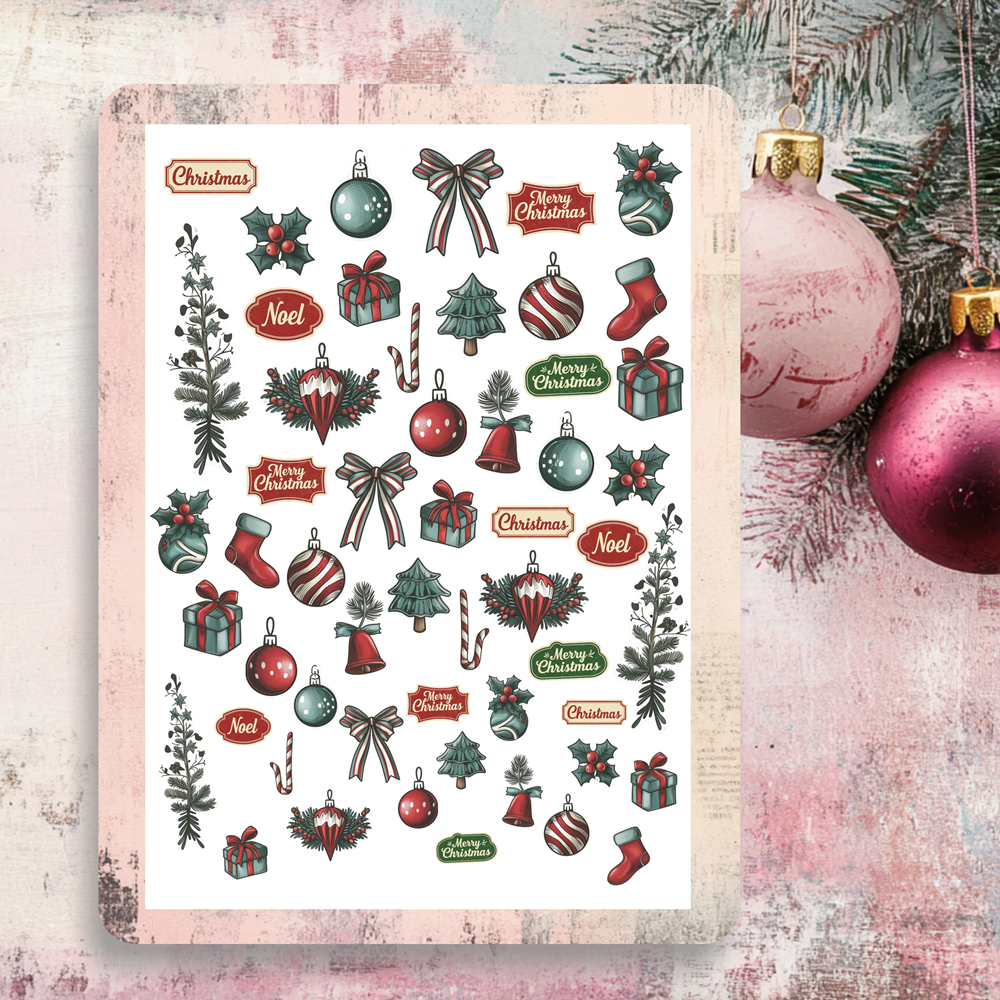 Nailsticker - Retro Weihnachten