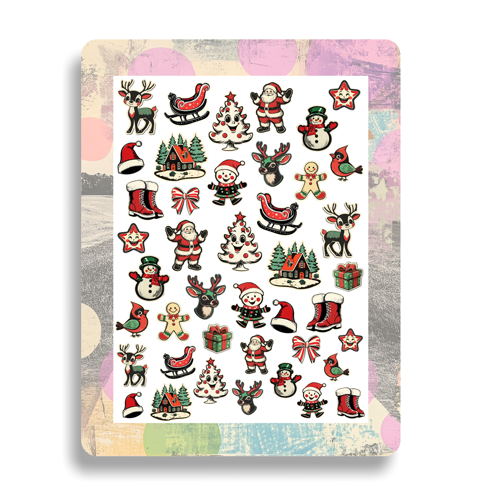 Nailsticker - Weihnachten - Retro