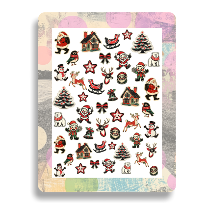 Nailsticker - Weihnachten - Retro 2