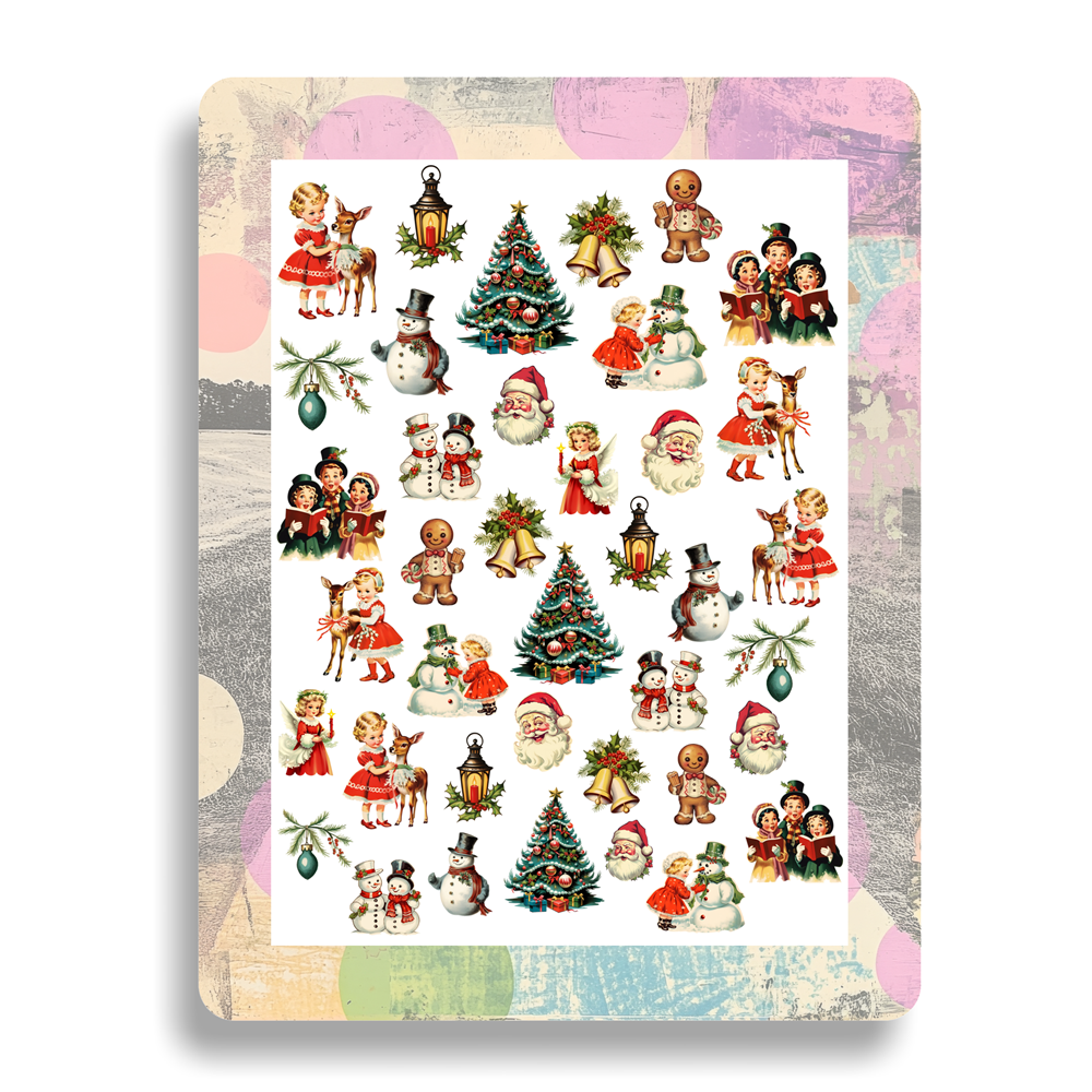 Nailsticker - Weihnachten - Retro 3