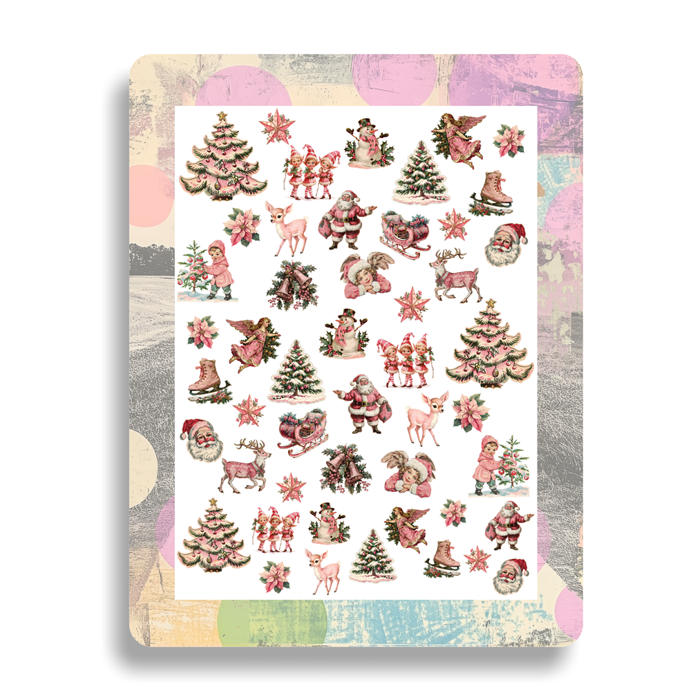 Nailsticker - Weihnachten - rosa
