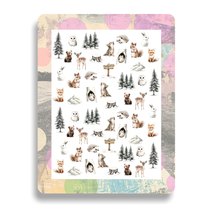 Nailsticker - Weihnachten - Winterlandschaft