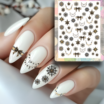 Nailsticker - Weihnachten - Schwarz-Gold