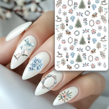 Nailsticker - Weihnachten - eisblau