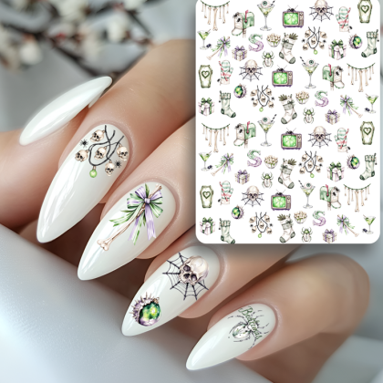 Nailsticker - Spinnen - Skull
