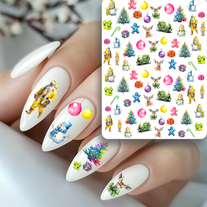 Nailsticker - Weihnachten - Neon