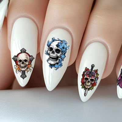 Nailsticker - Old School - Skull