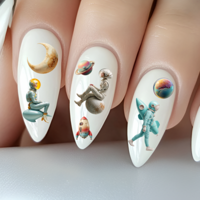 Nailsticker - Leben im Weltraum