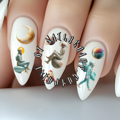 Nailsticker - Leben im Weltraum