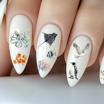 Nailsticker - Meerestiere