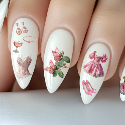 Nailsticker - Viktorianische Mode