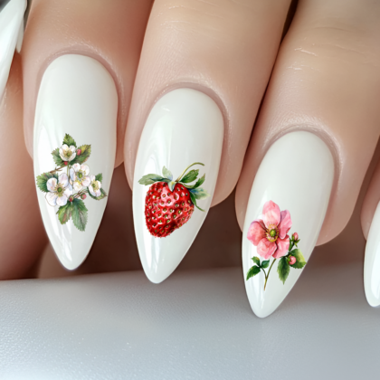 Nailsticker - Erdbeeren