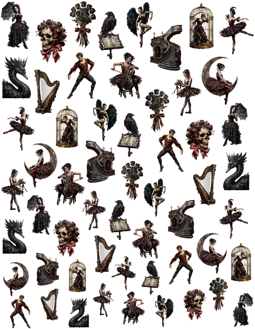 Nailsticker - Gothic Ballet – Bild 2