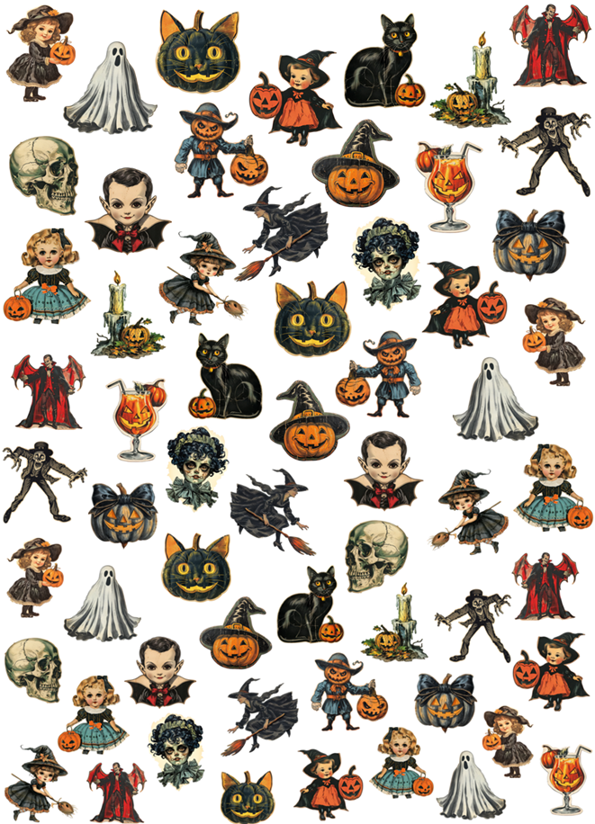 Nailsticker - Retro Halloween – Bild 2