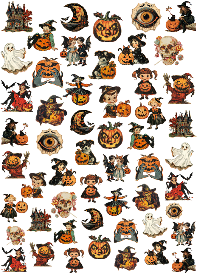 Nailsticker - Retro Halloween 3 – Bild 2